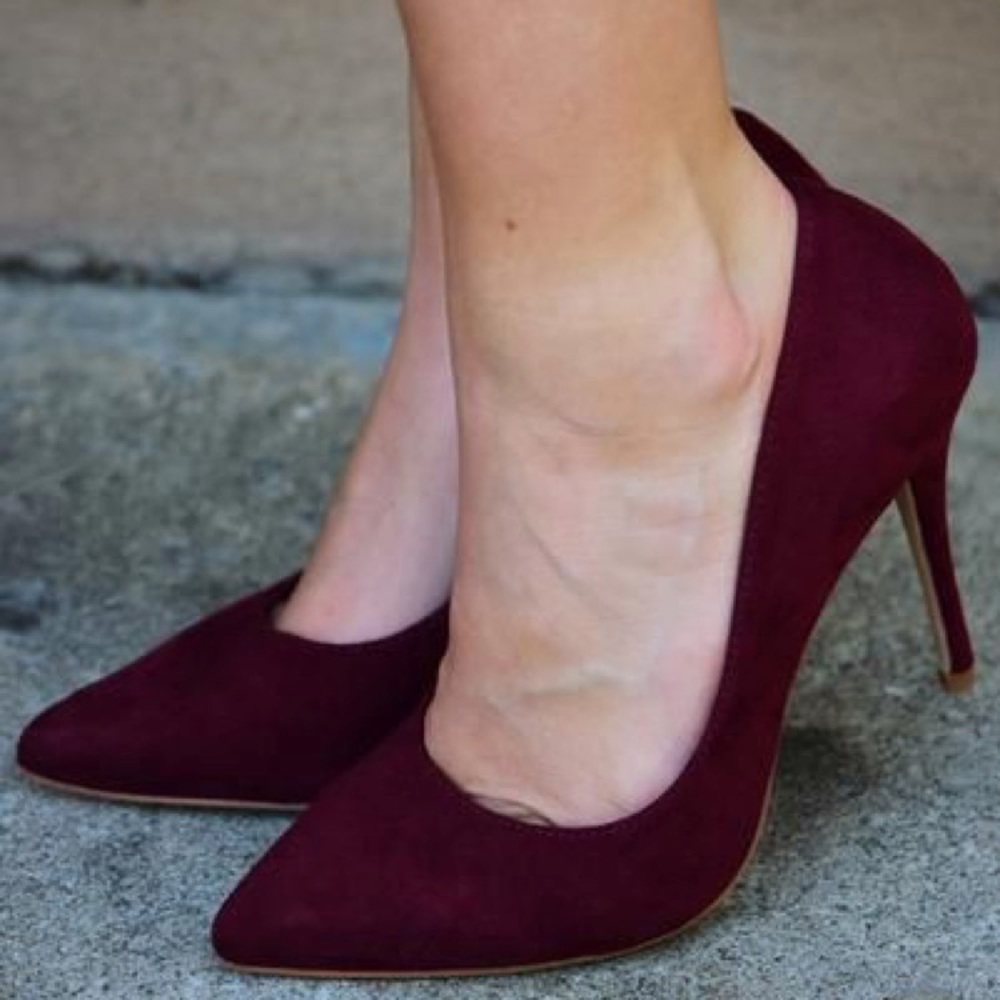 Suede heels